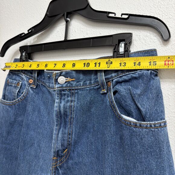 Levis 550 Relaxed Tapered Leg Denim Jeans Vintage Style Classic Blue Women's 12M - Picture 2 of 9